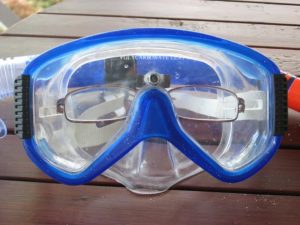 snorkeling with glasses